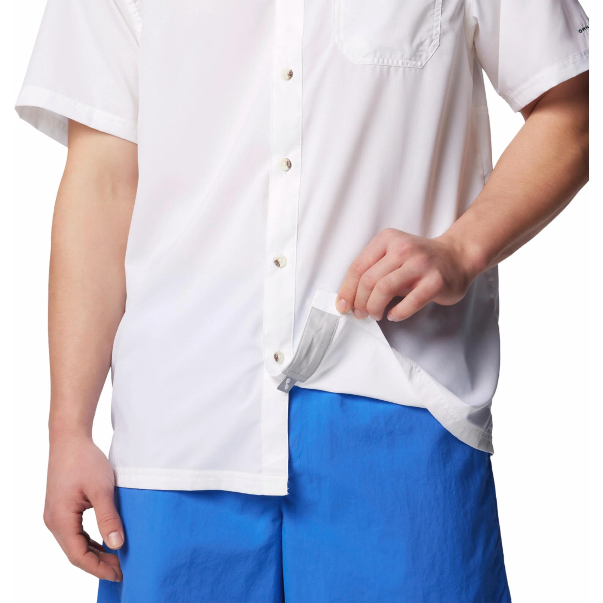 Columbia Men White Slack Tide Camp Shirt (Sun Protection) - Image 7