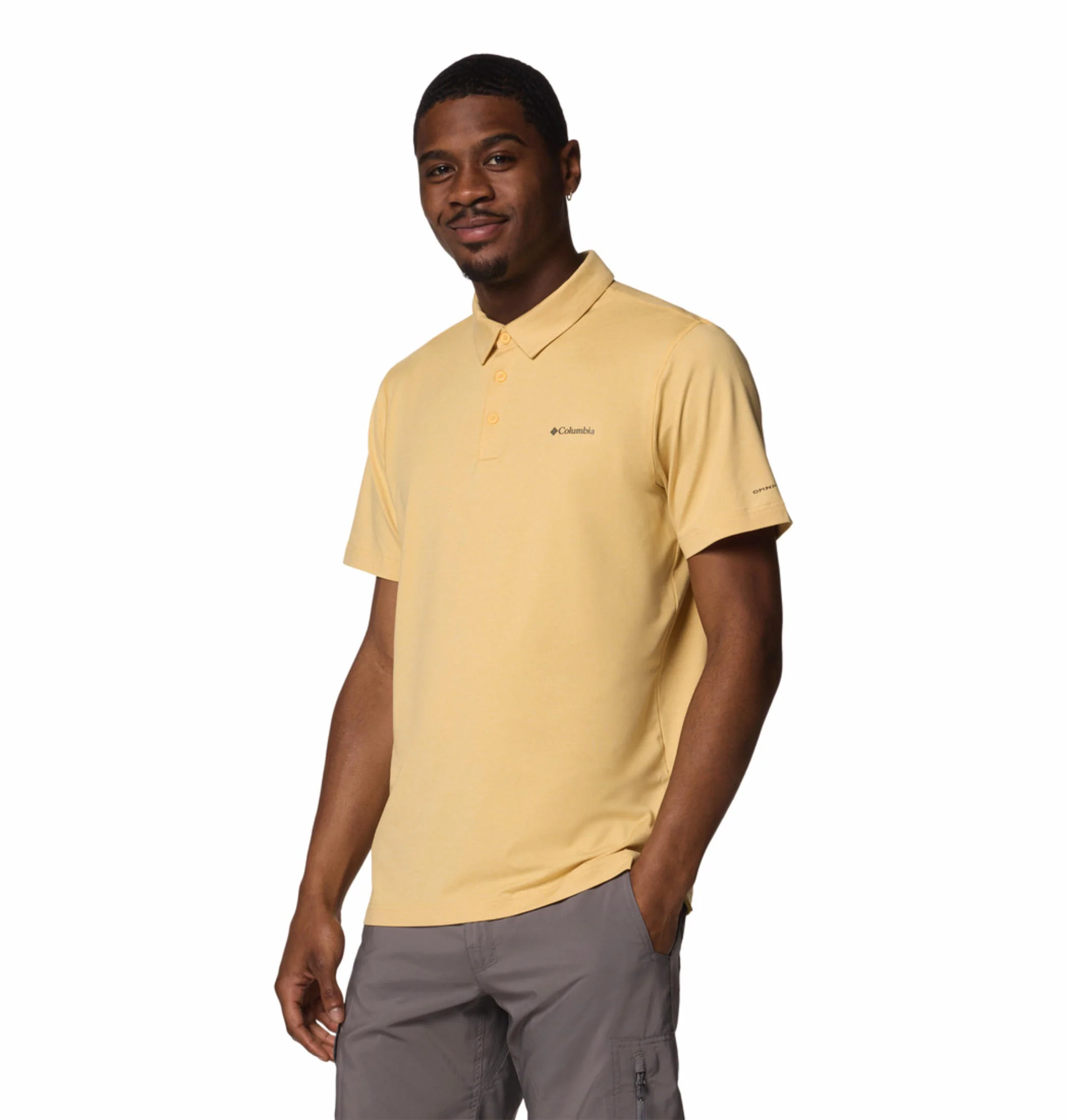 Columbia Men Yellow Tech Trail Polo (Sun Protection) - Image 4