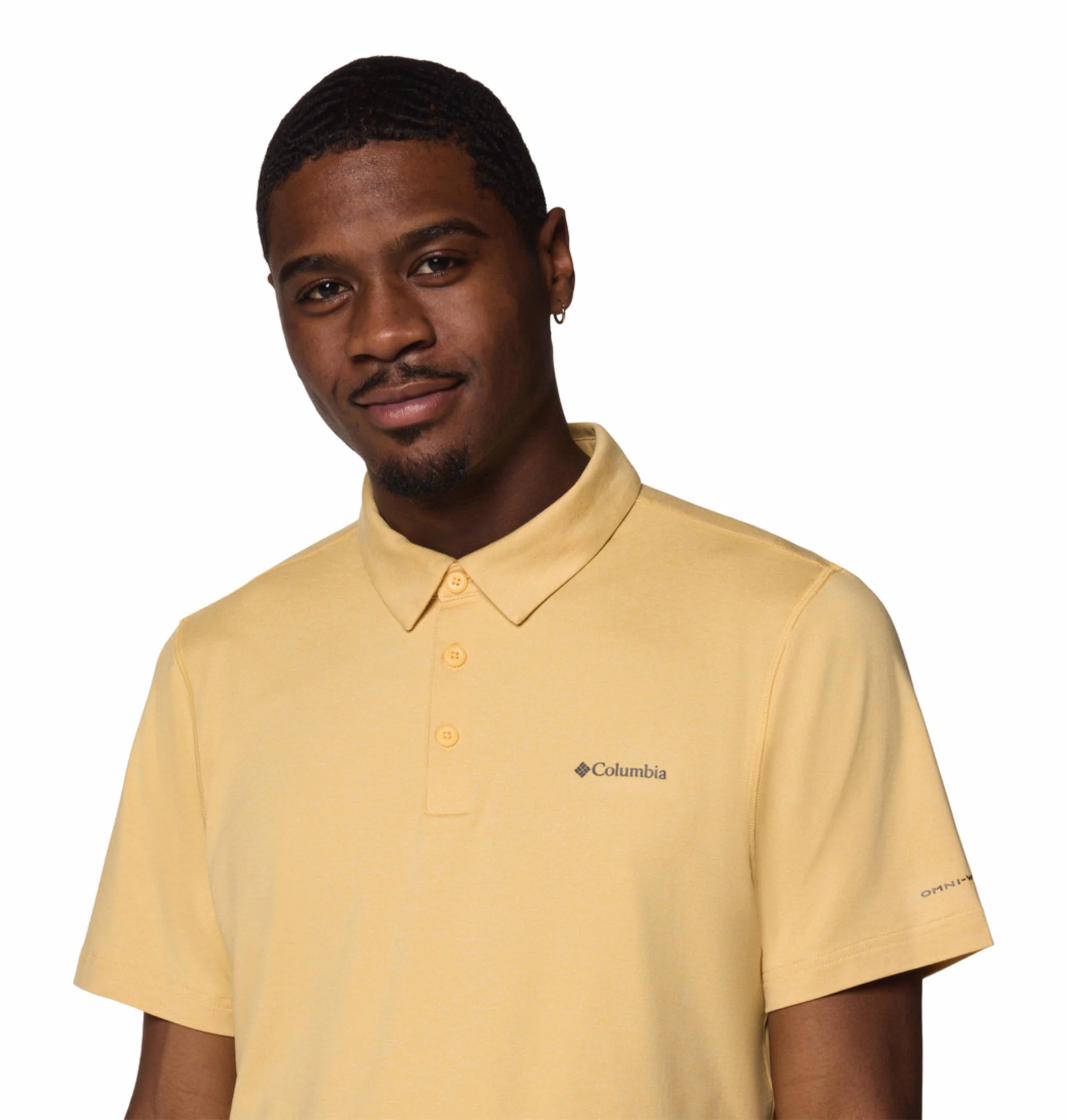 Columbia Men Yellow Tech Trail Polo (Sun Protection) - Image 7