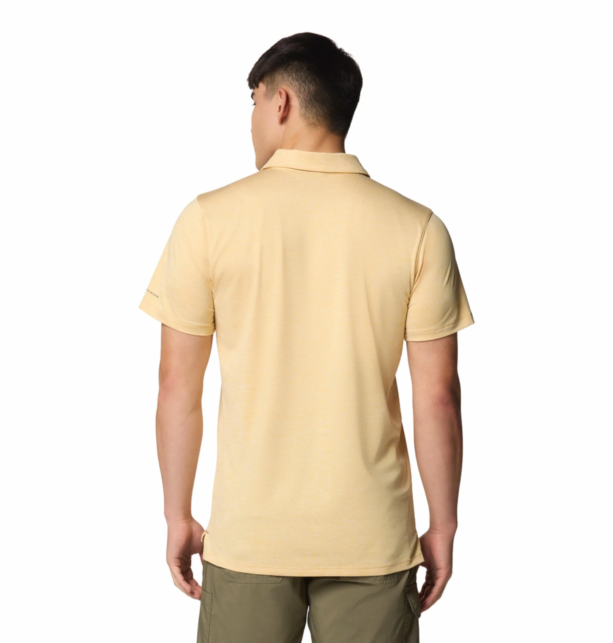 Columbia Men Yellow Tech Trail Utility Polo (Sun Protection) - Image 5