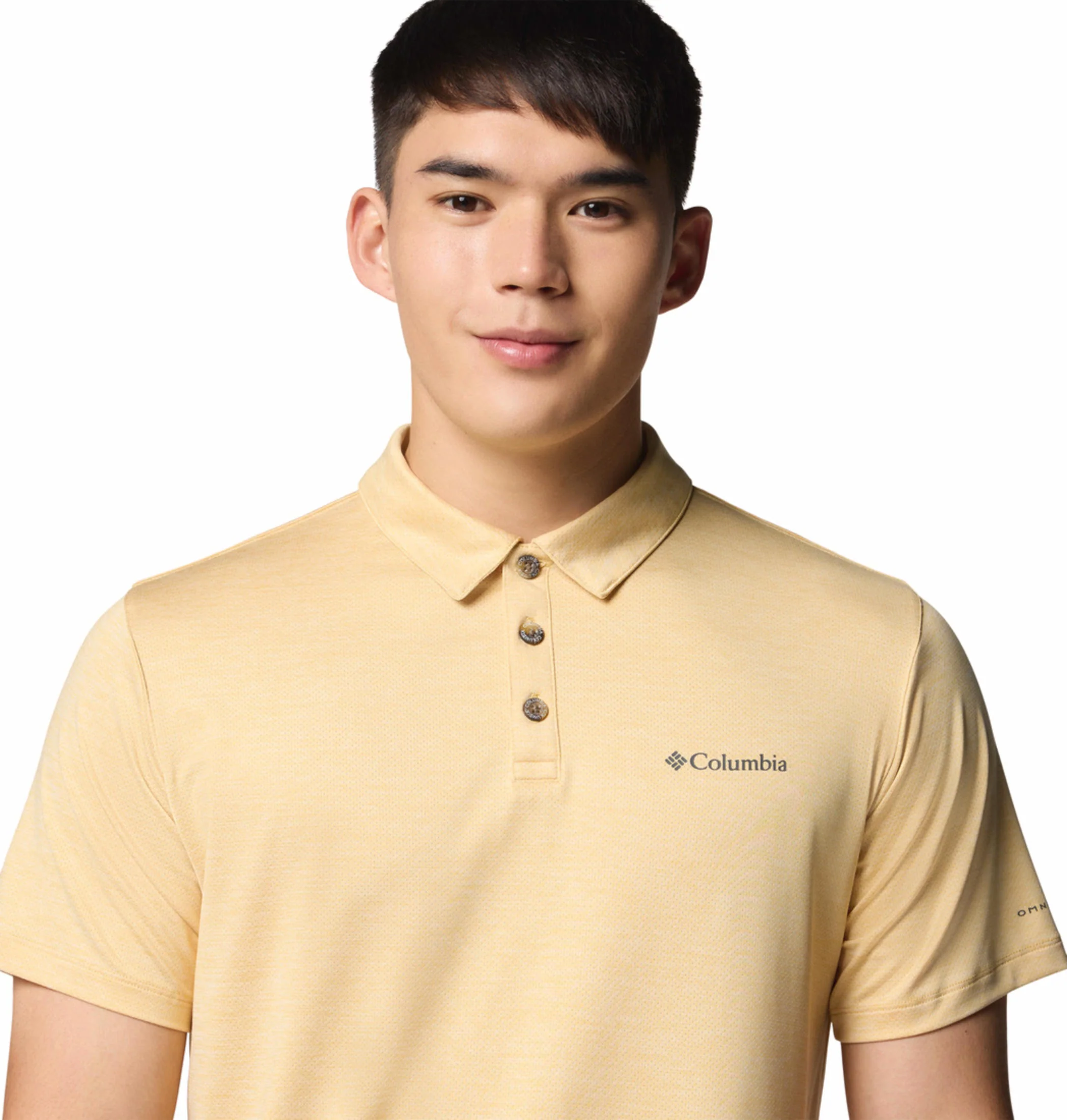 Columbia Men Yellow Tech Trail Utility Polo (Sun Protection) - Image 7