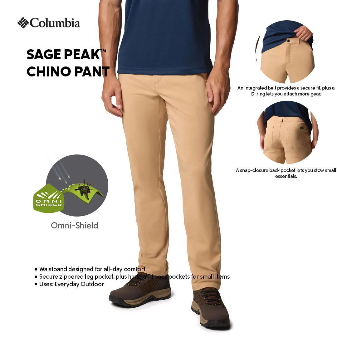 Columbia Men Brown Sage Peak Chino Pant - Image 2