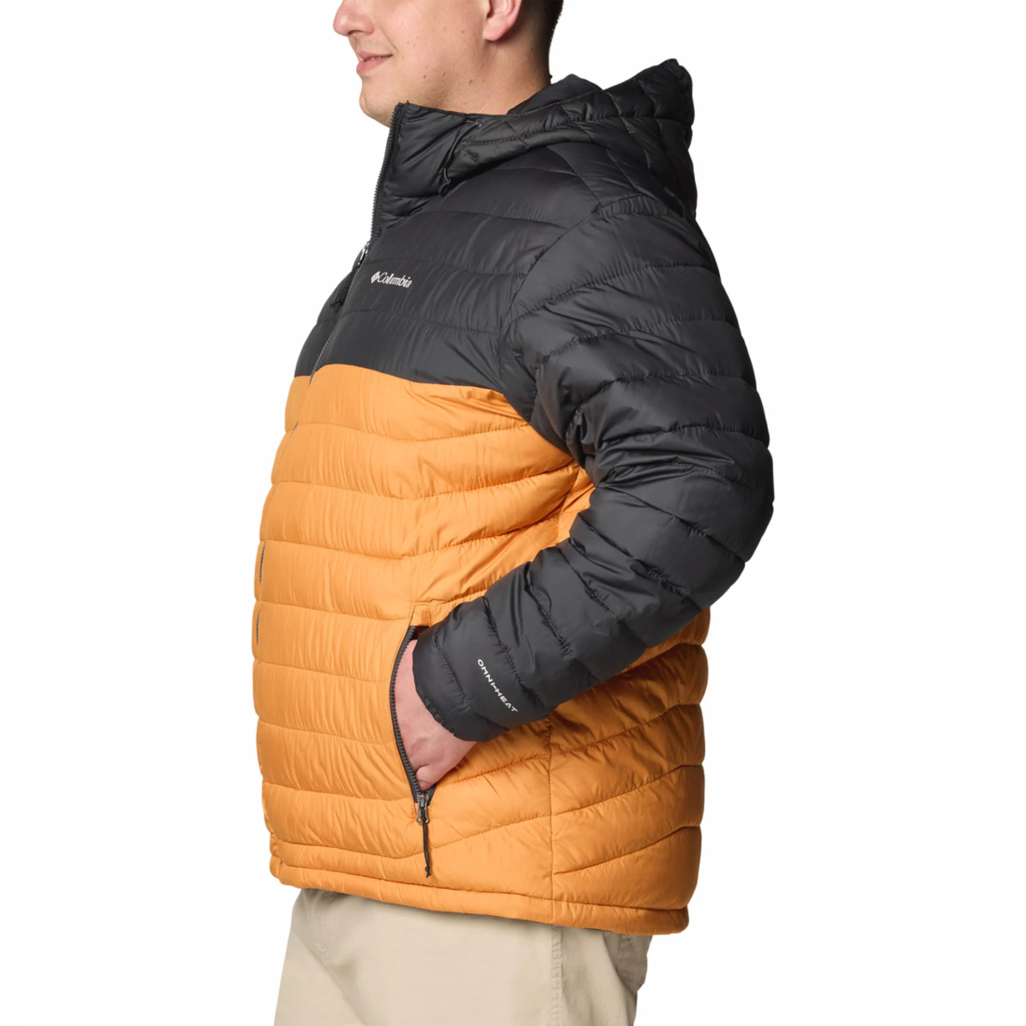 Columbia Men Orange Powder Lite II Hooded Jacket - Image 3