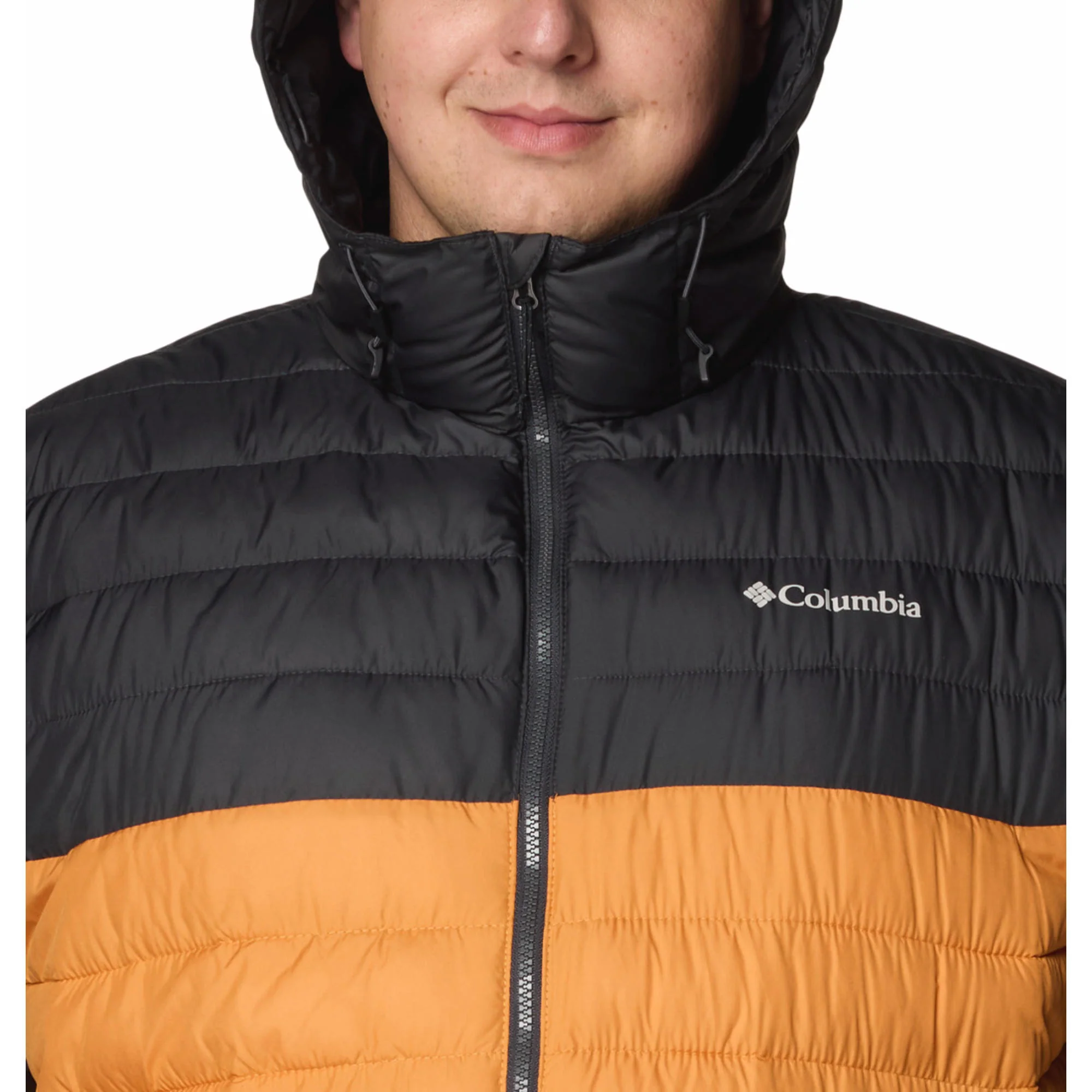 Columbia Men Orange Powder Lite II Hooded Jacket - Image 4