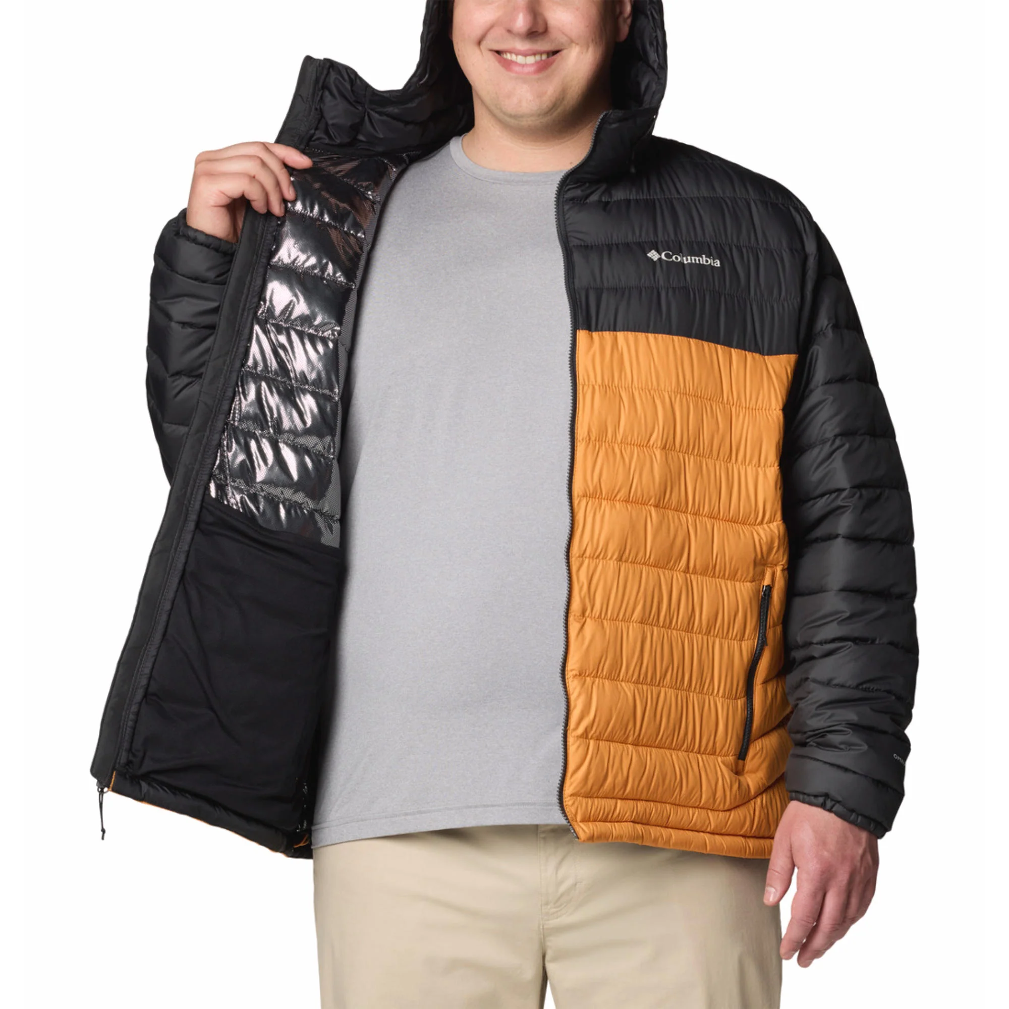 Columbia Men Orange Powder Lite II Hooded Jacket - Image 5