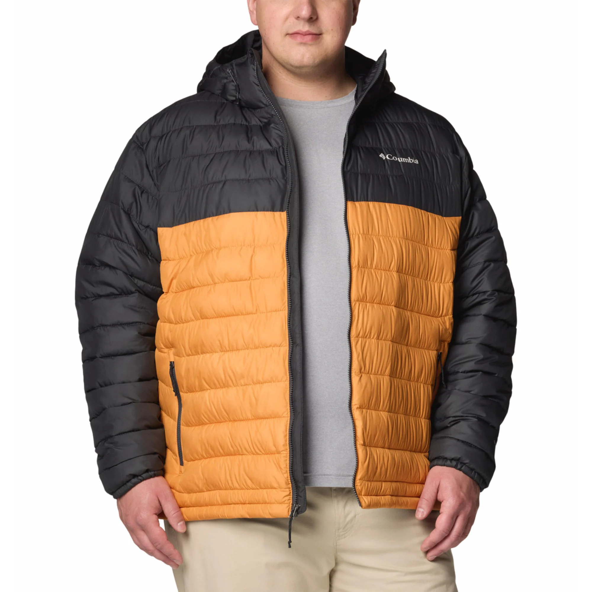 Columbia Men Orange Powder Lite II Hooded Jacket - Image 6