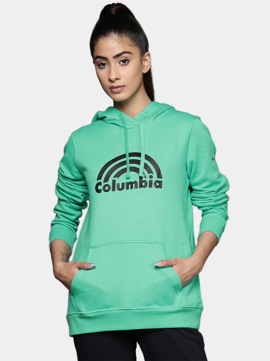 Columbia Women Green Columbia Trek Graphic Hoodie - Image 9