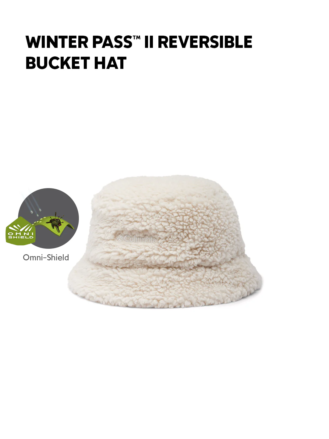 Columbia Unisex Beige OmniShield Winter Pass II Reversible Bucket Hat - Image 2