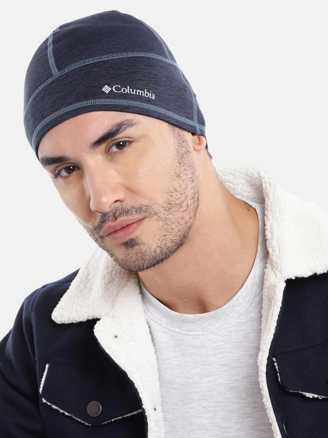 Columbia Unisex Navy Blue Infinity Trail Beanie - Image 6