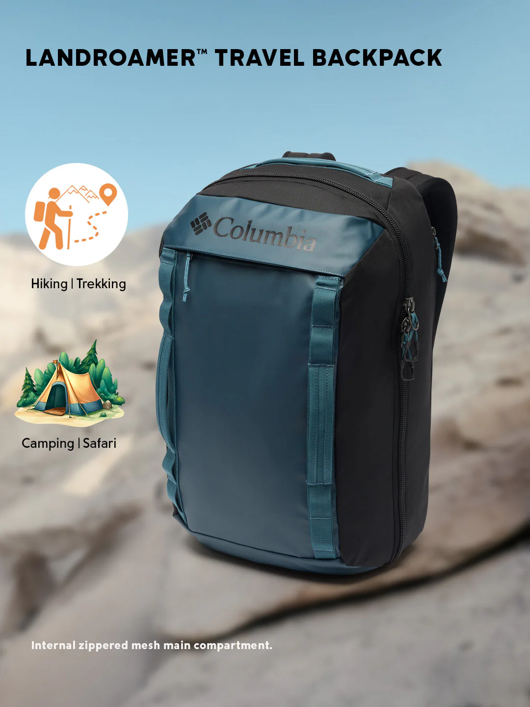 Columbia Unisex Blue Landroamer Travel Backpack - Image 2