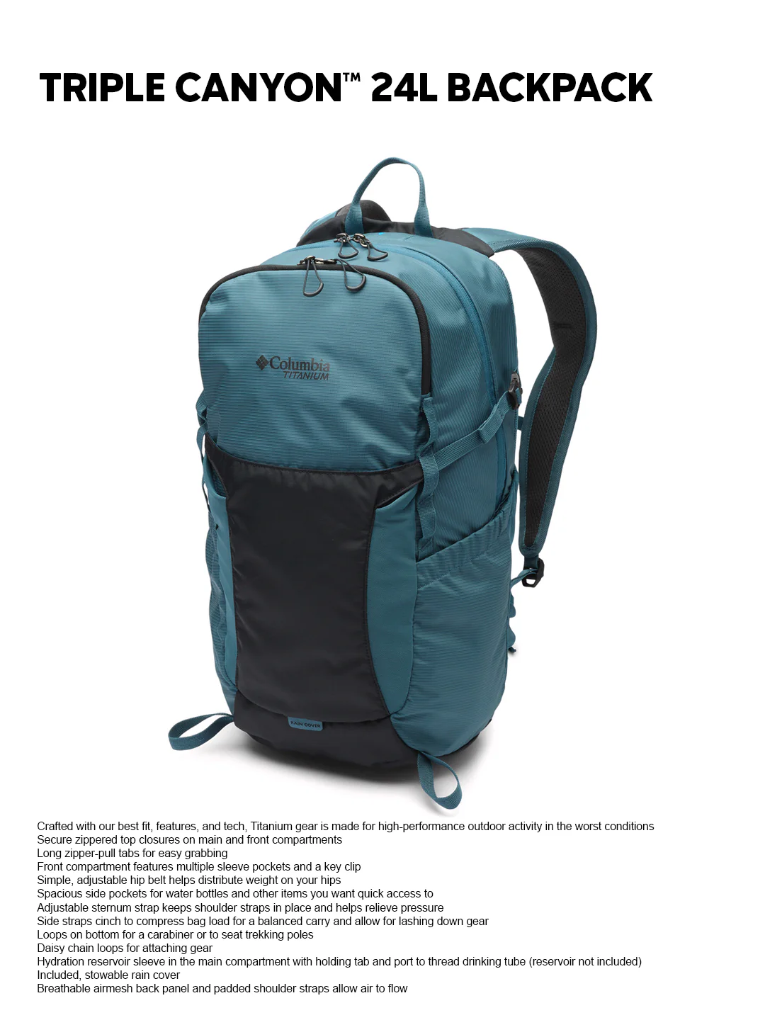 Columbia Unisex Blue OmniShield Triple Canyon Backpack - Image 2