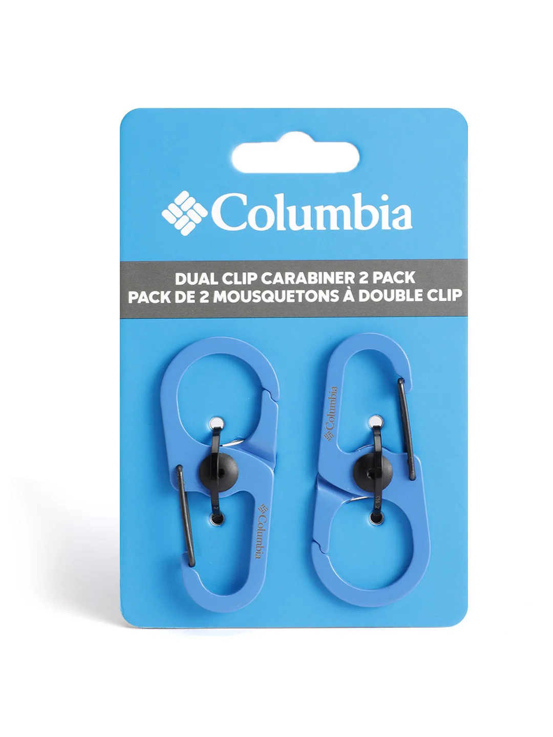 Columbia Unisex Blue Dual Clip Carabiner 2 Pack - Image 5