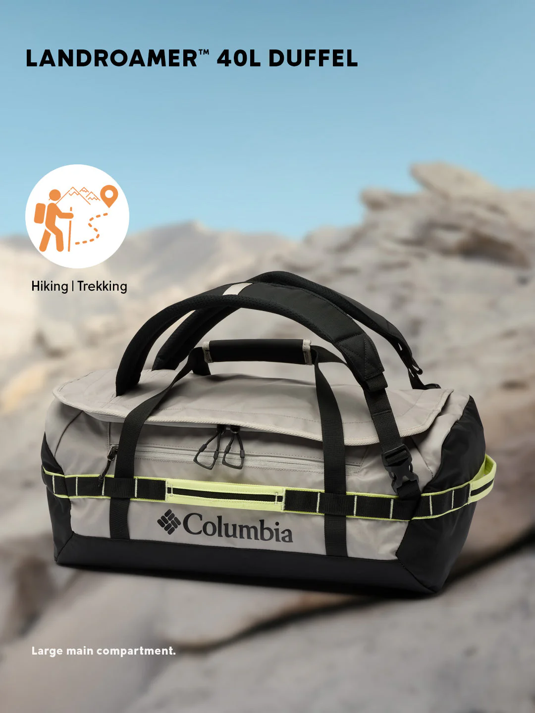 Columbia Unisex Light Grey Landroamer 40L Duffel Bag - Image 2