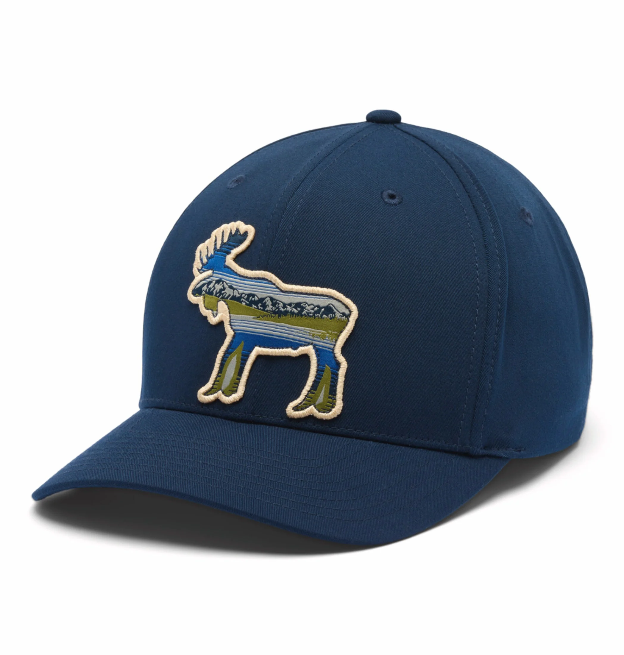 Columbia Unisex Navy Blue Lost Lager 3D Stretch Snap Back Cap - Image 7