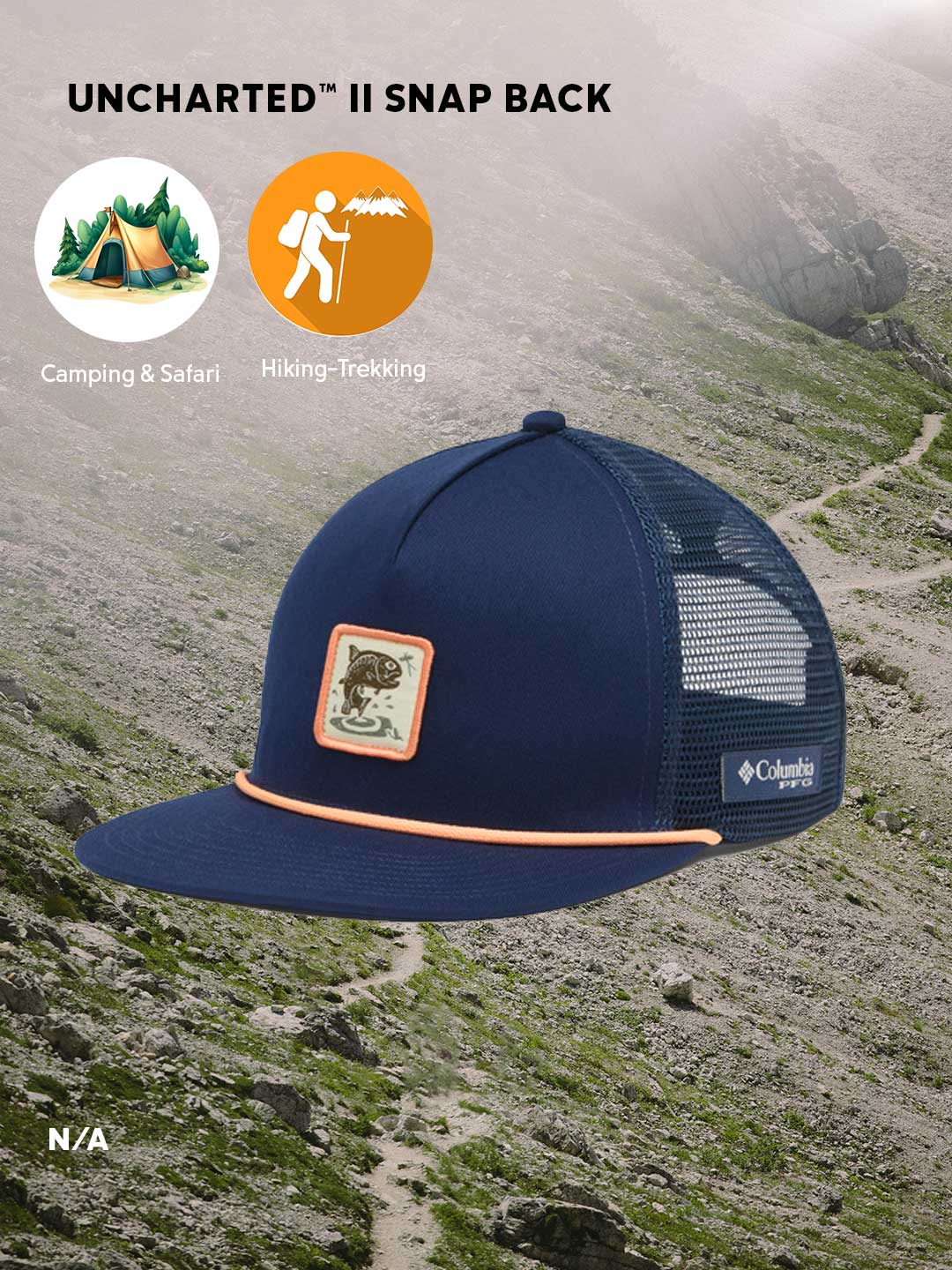 Columbia Unisex Navy Blue Uncharted II Snap Back Cap - Image 2