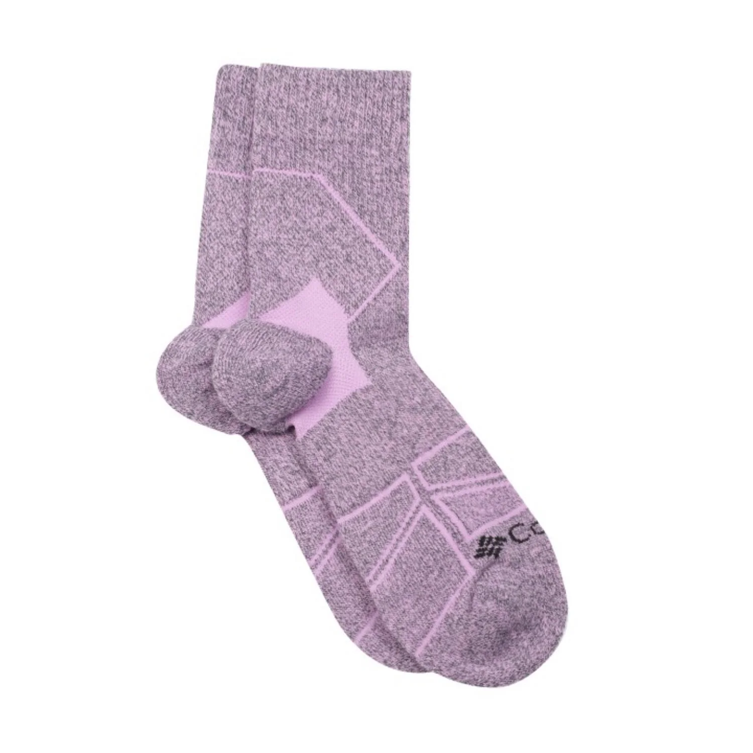 Columbia Unisex Purple HIKE QUARTER MEDIUM WEIGHT  (1 Pair) (Non Returnable) - Image 2
