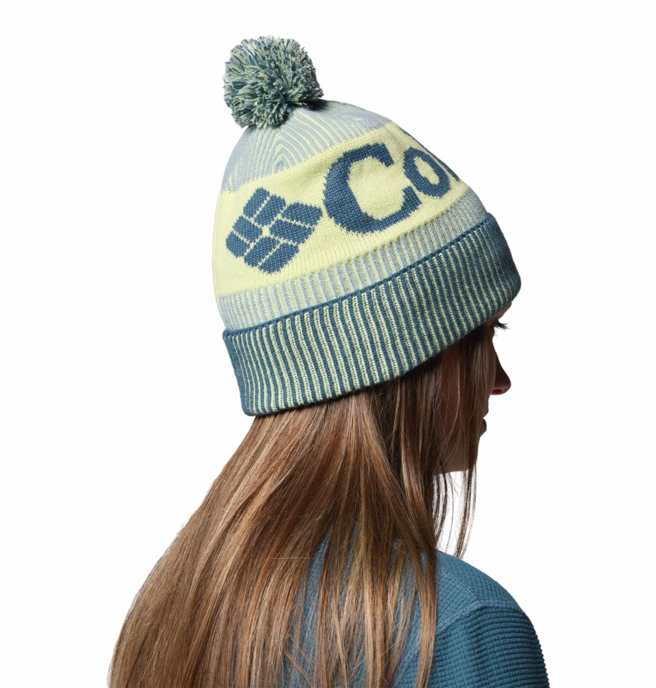 Columbia Unisex Turquoise OmniHeat Infinity Polar Powder III Beanie - Image 6