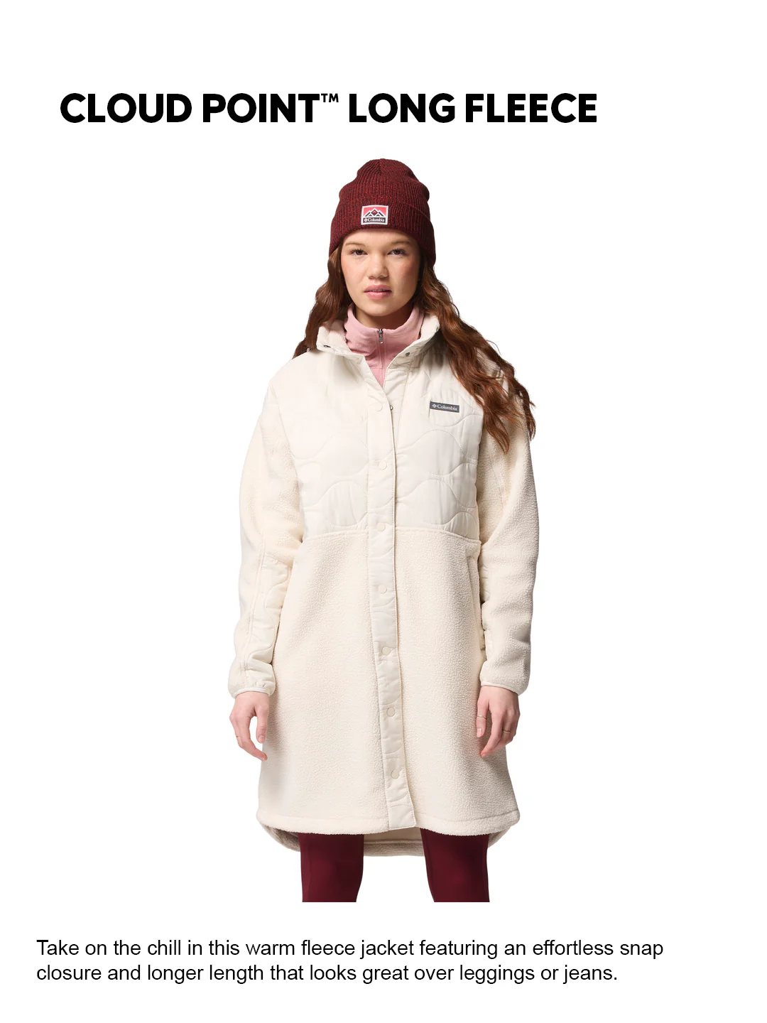 Columbia Women Beige Cloud Point Fleece Jacket - Image 2