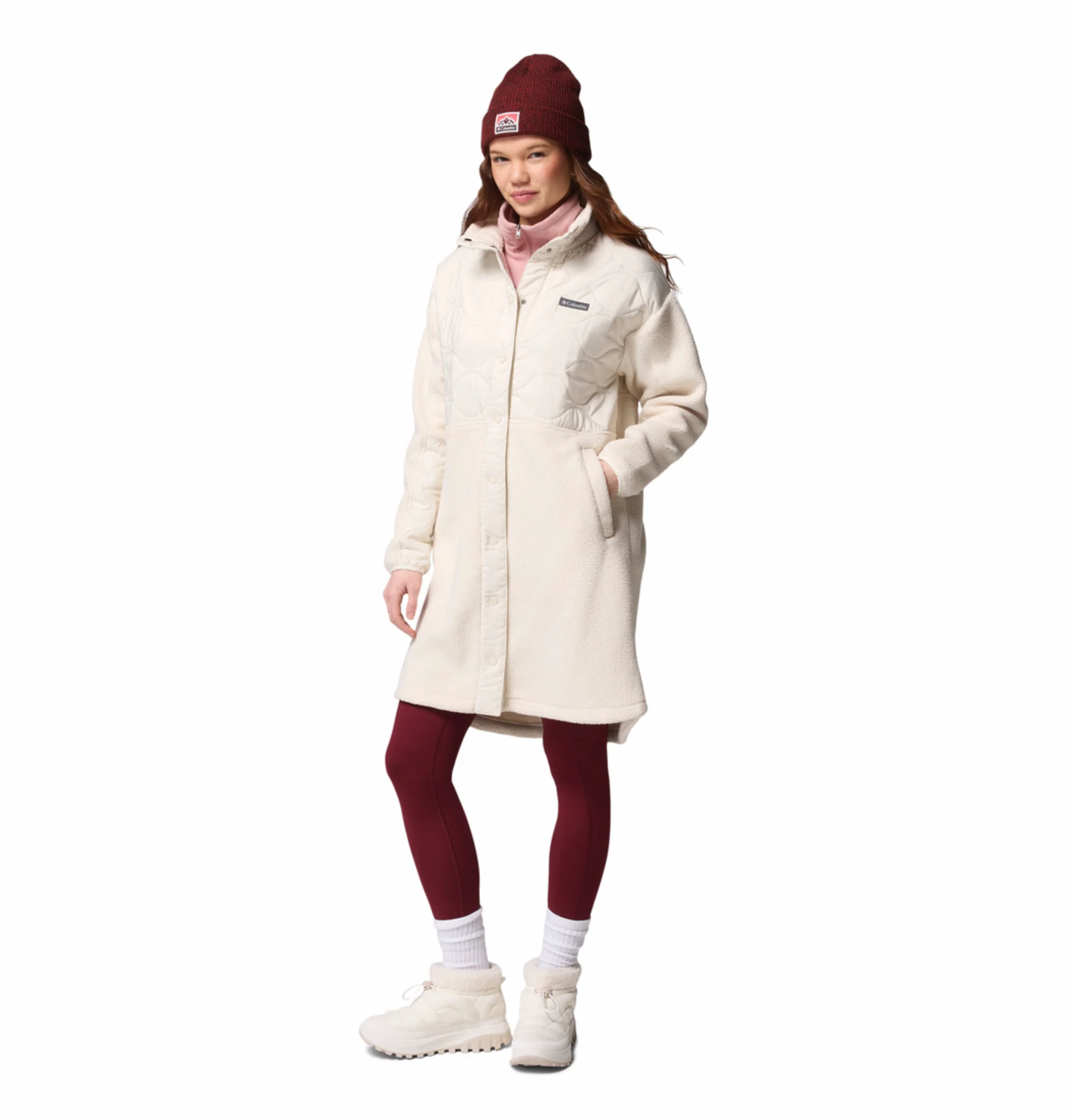 Columbia Women Beige Cloud Point Fleece Jacket - Image 6