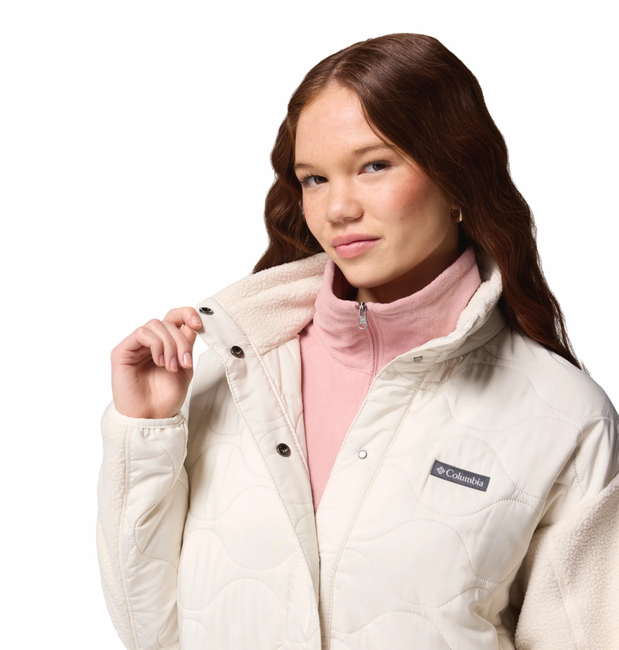 Columbia Women Beige Cloud Point Fleece Jacket - Image 8