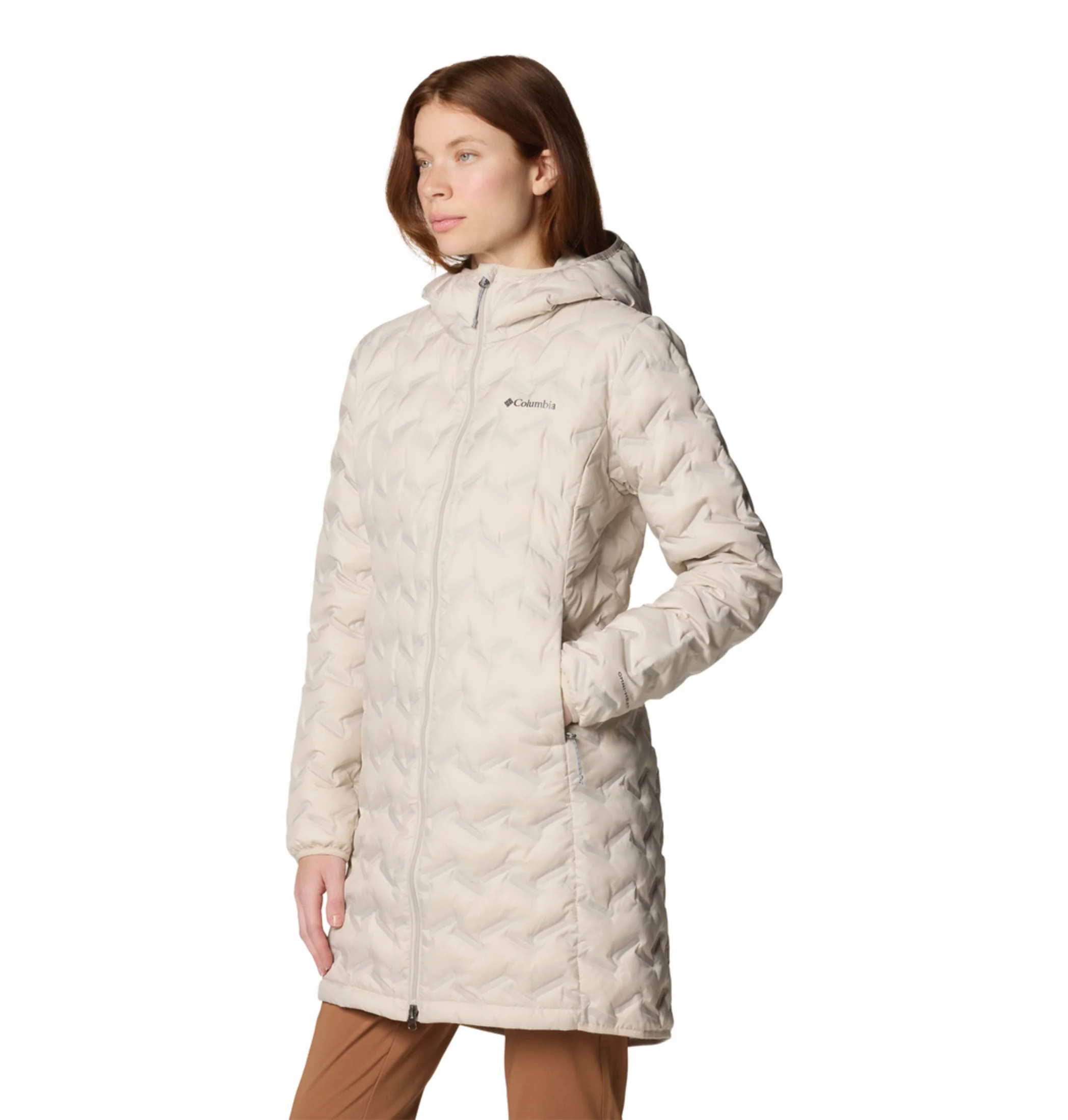 Columbia Women Beige HEAT SEAL Delta Ridge II Down Jacket - Image 5