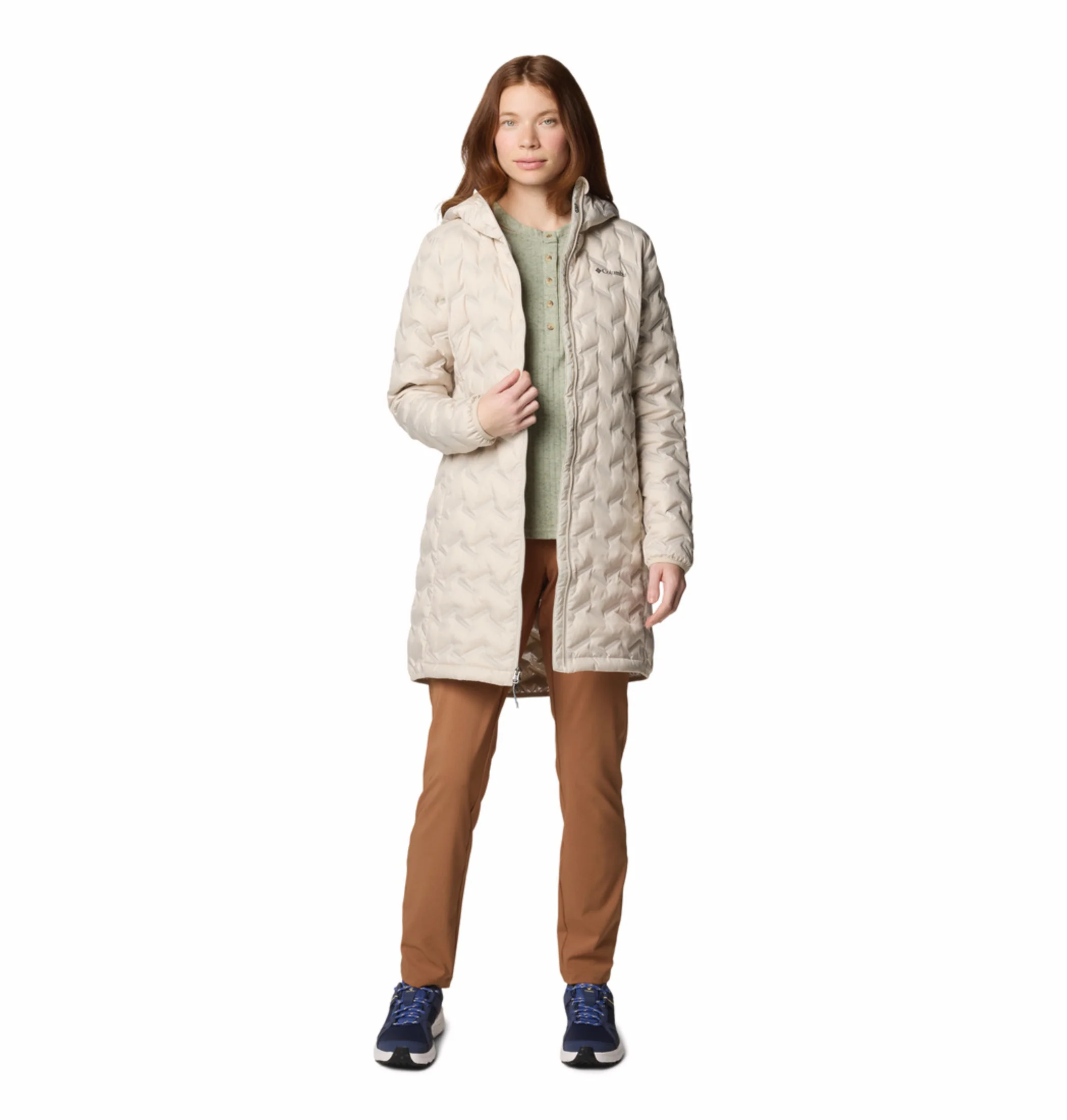 Columbia Women Beige HEAT SEAL Delta Ridge II Down Jacket - Image 6