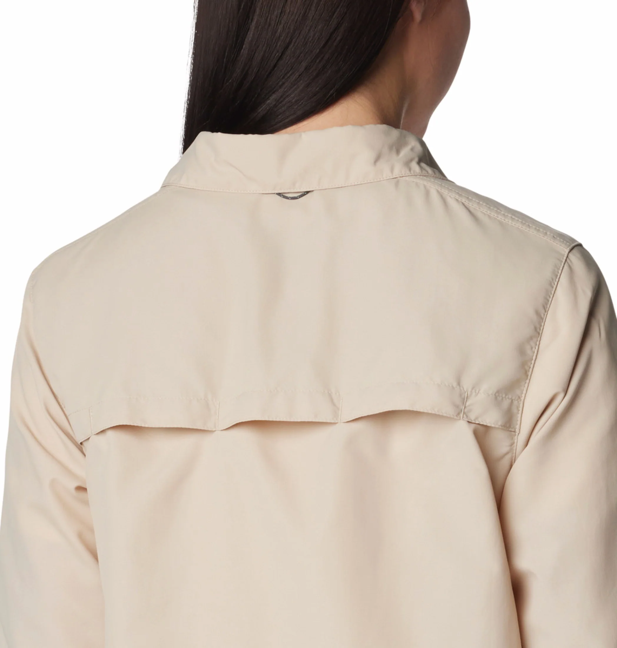 Columbia Women Beige Omni-Shade Silver Ridge 3.0 Long Sleeve Shirt - Image 7