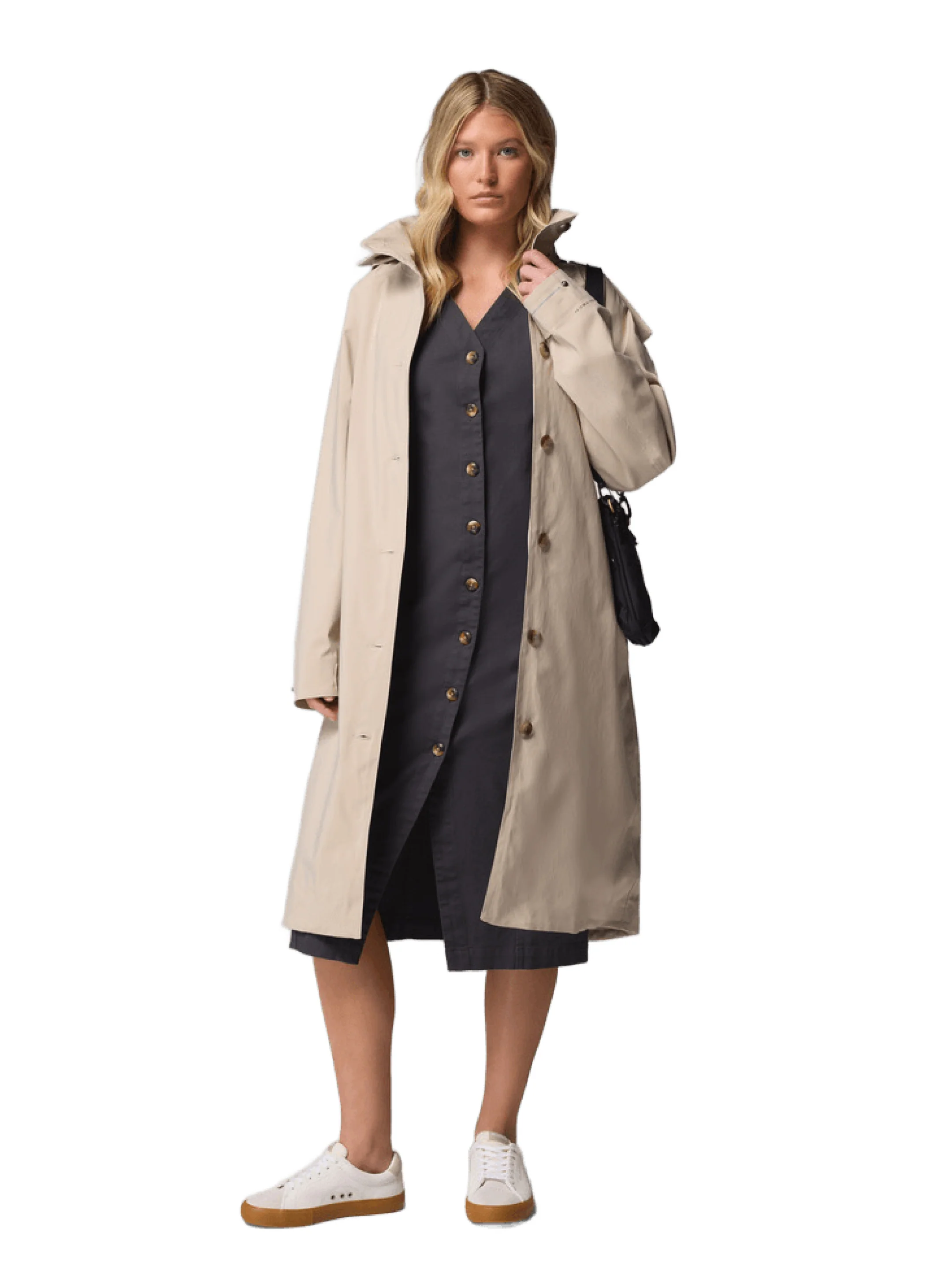 Columbia Women Beige Omni-Tech AmazeTrench Rain Jacket - Image 5