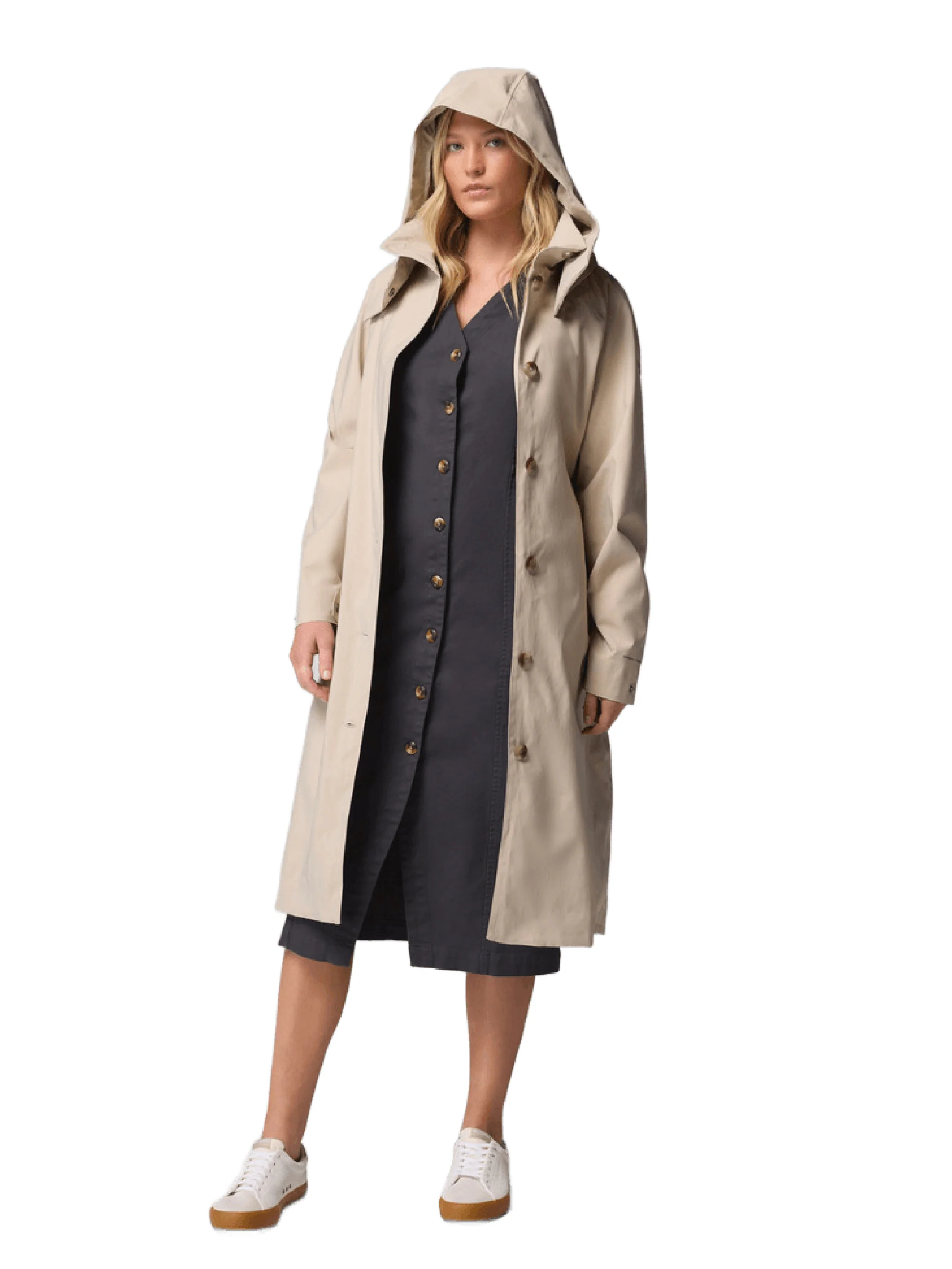 Columbia Women Beige Omni-Tech AmazeTrench Rain Jacket - Image 6