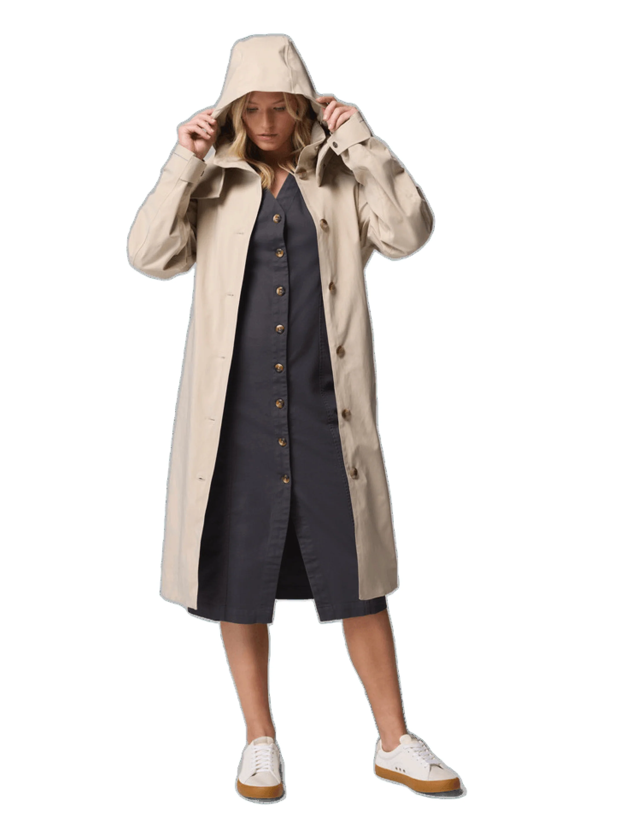 Columbia Women Beige Omni-Tech AmazeTrench Rain Jacket - Image 7