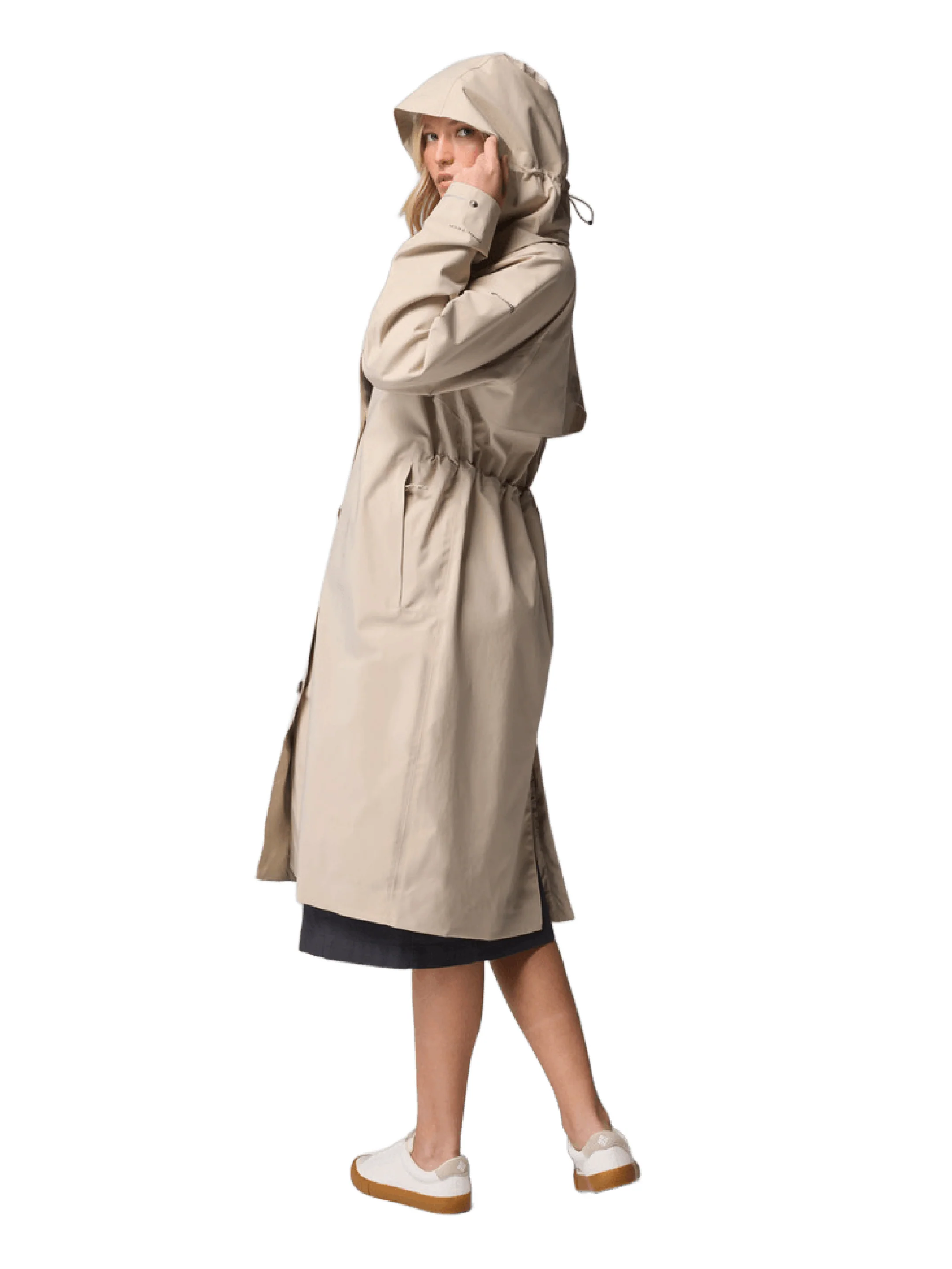 Columbia Women Beige Omni-Tech AmazeTrench Rain Jacket - Image 8