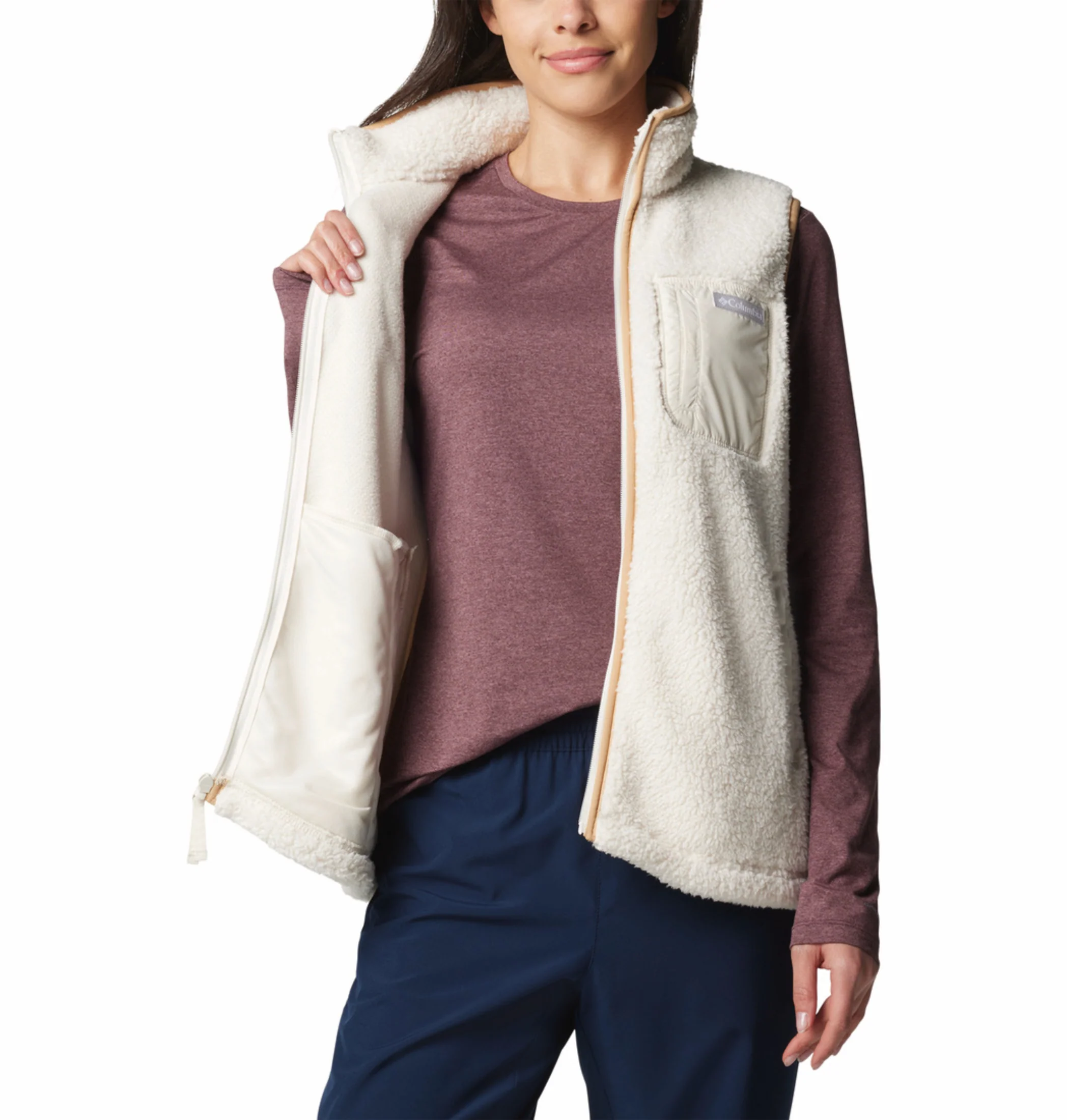 Columbia Women Beige West Bend II Fleece Vest - Image 8