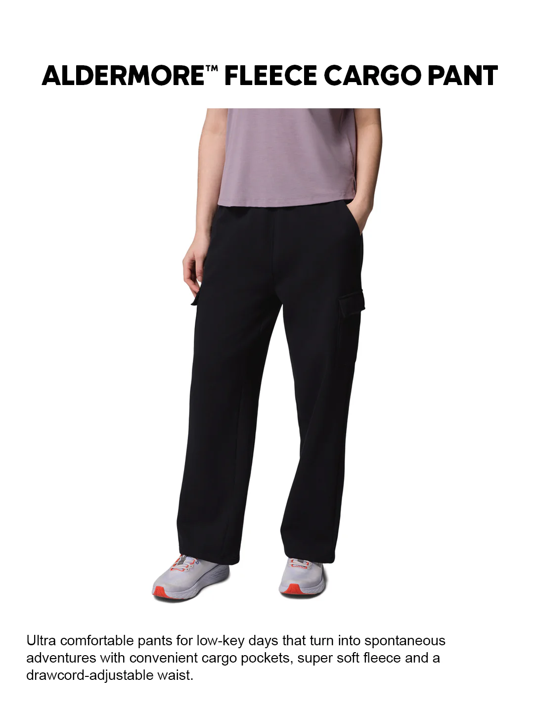 Columbia Women Black Aldermore Fleece Cargo Pant - Image 2