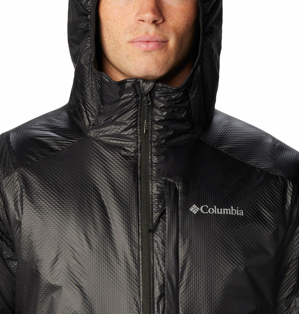 Columbia Men Black Arch Rock Double Wall Elite Hooded Jacket - Image 3