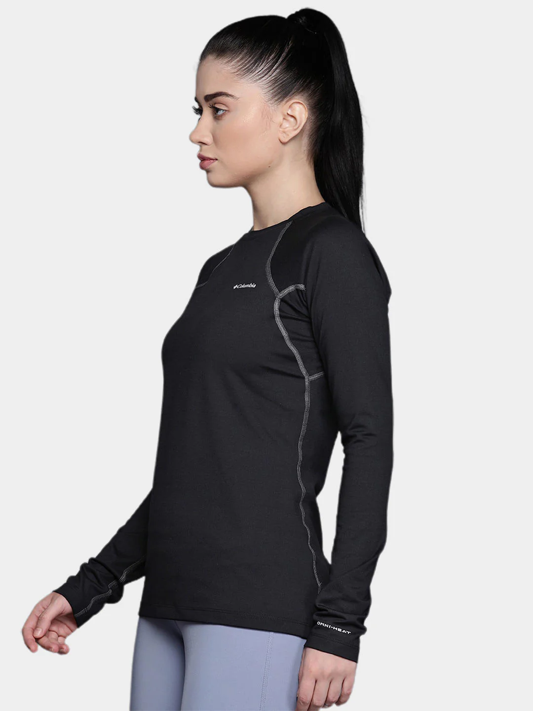 Columbia Women Black Heavyweight Stretch Long Sleeve Top (Non Returnable) - Image 9