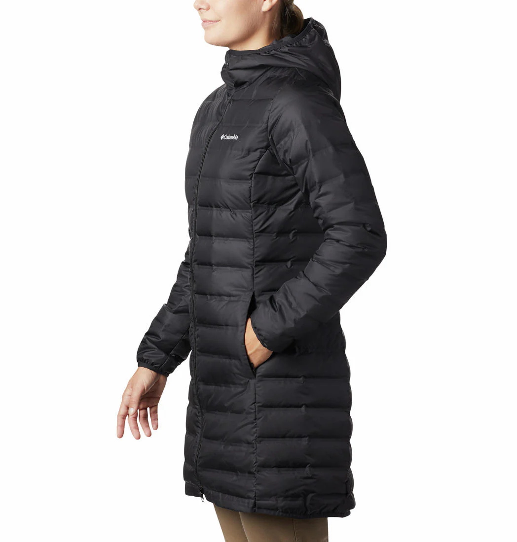 Columbia Women Black Lake 22 Down Long Hooded Jacket - Image 4