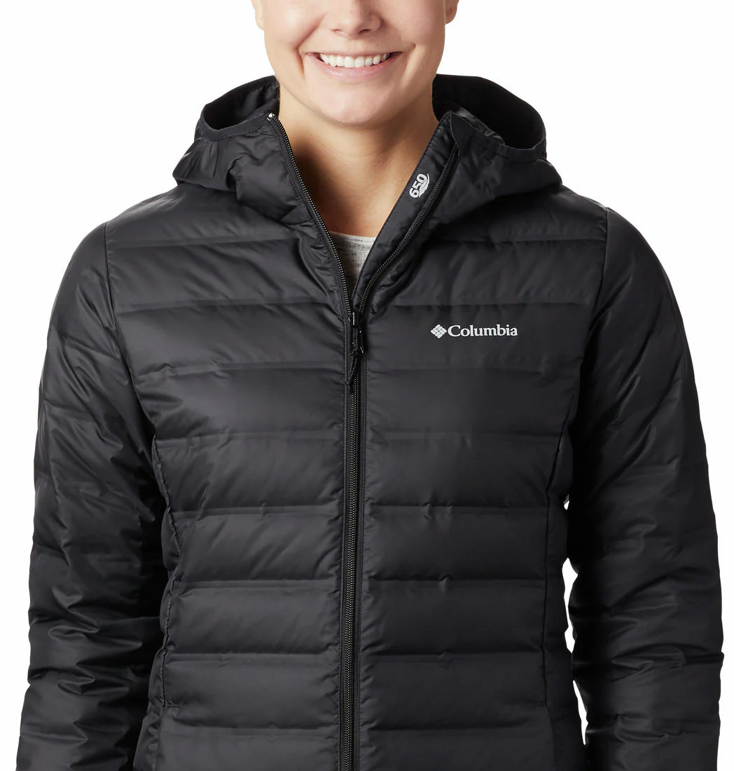 Columbia Women Black Lake 22 Down Long Hooded Jacket - Image 5