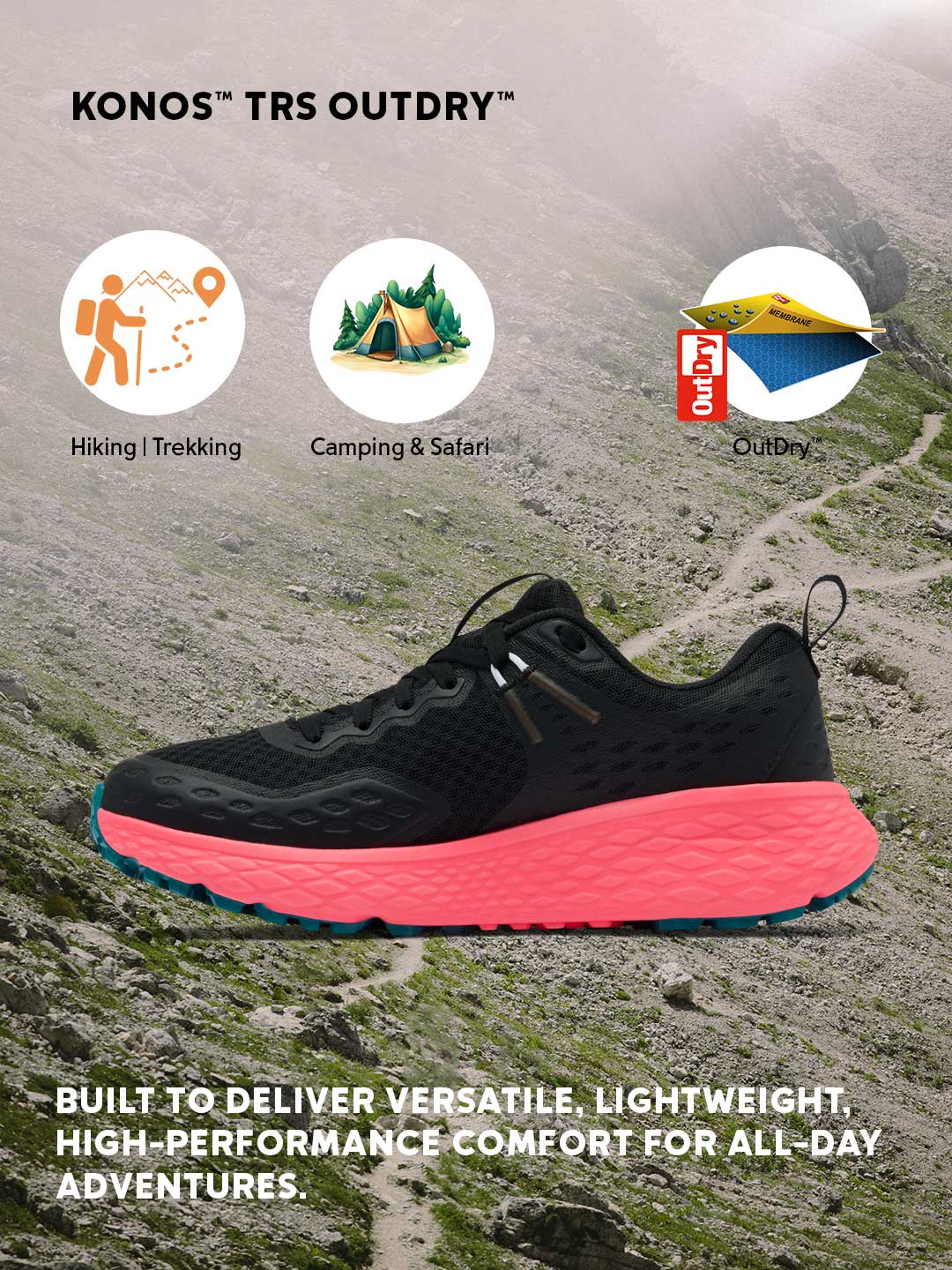 Columbia Women Black OutDry Konos TRS Hiking & Trekking Shoes (Fully Waterproof) - Image 2