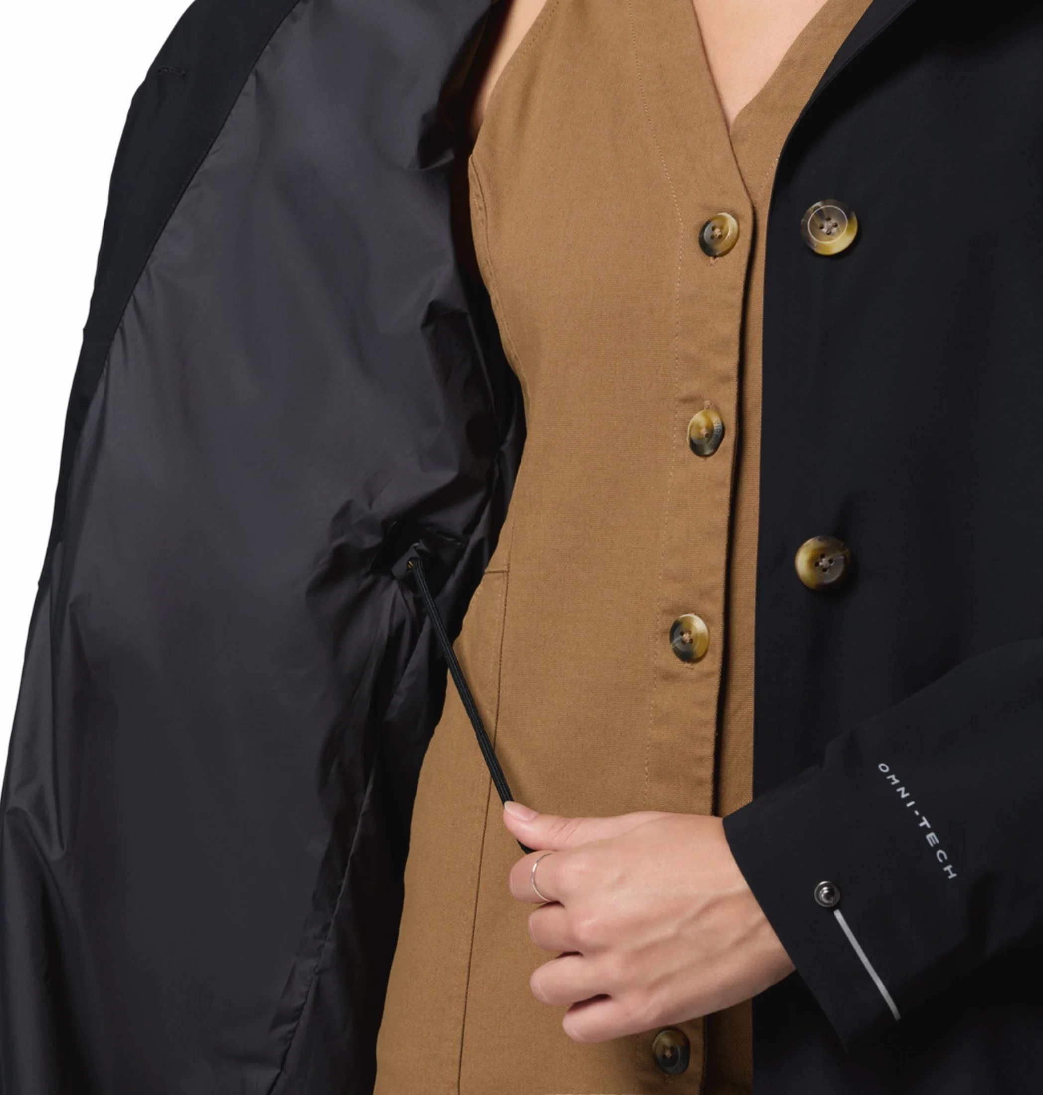 Columbia Women Black Omni-Tech AmazeTrench Rain Jacket - Image 7