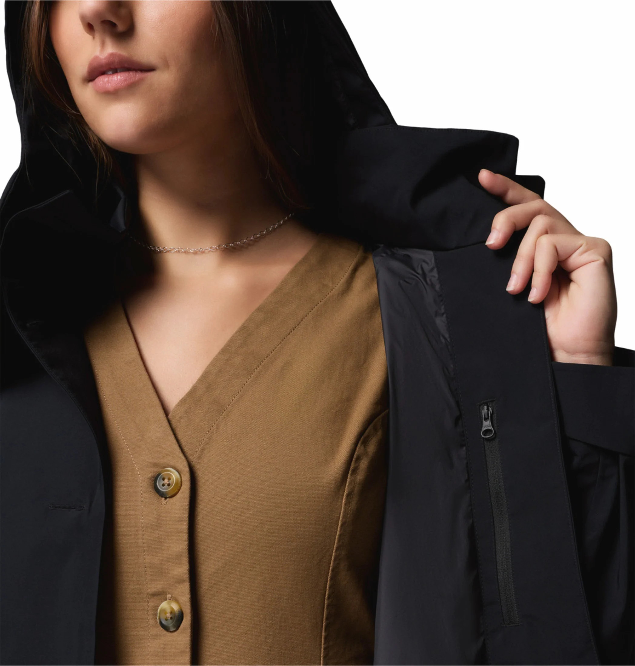 Columbia Women Black Omni-Tech AmazeTrench Rain Jacket - Image 8