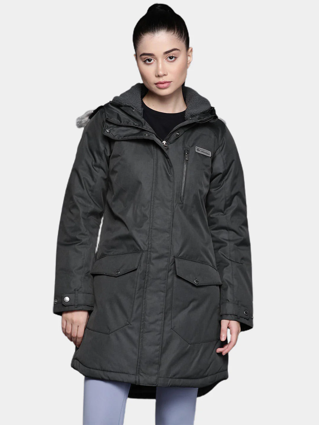 Columbia Women Black Suttle Mountain Long Insulated Jacket - Image 10