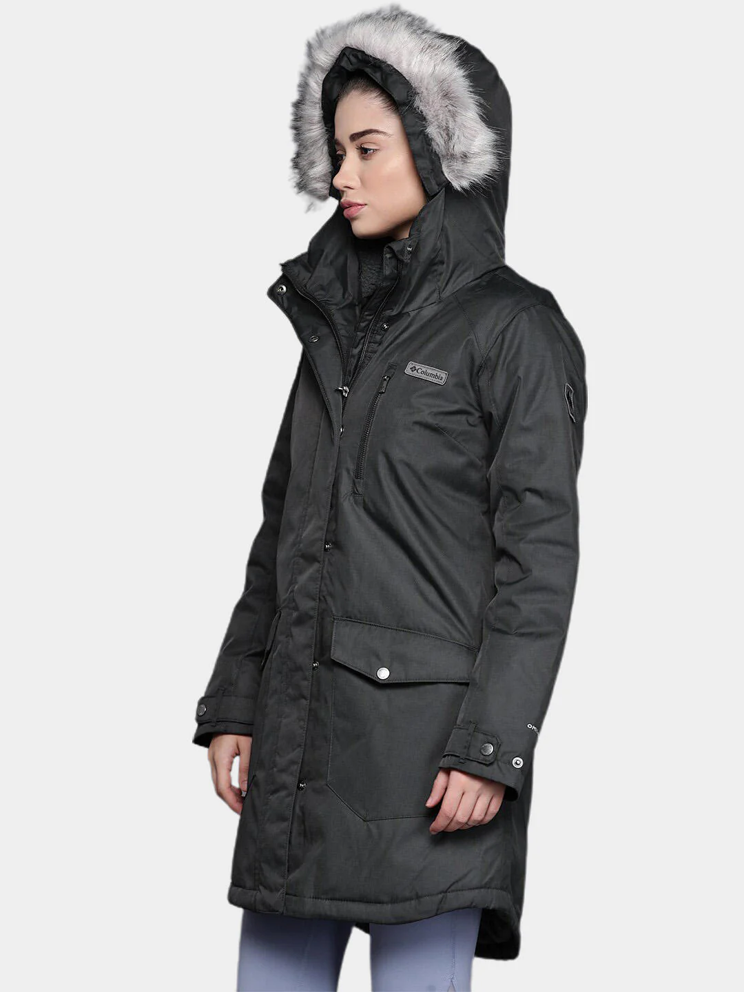Columbia Women Black Suttle Mountain Long Insulated Jacket - Image 11