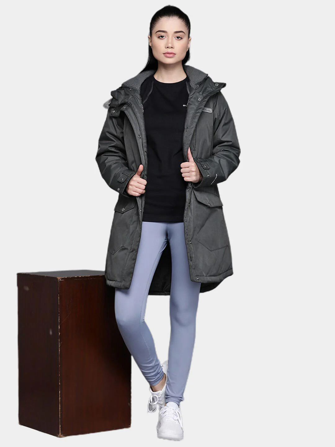 Columbia Women Black Suttle Mountain Long Insulated Jacket - Image 12