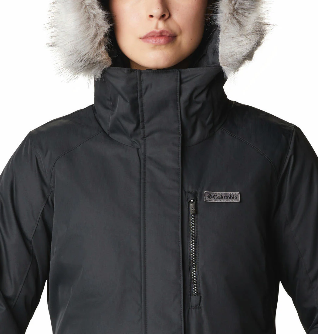 Columbia Women Black Suttle Mountain Long Insulated Jacket - Image 2