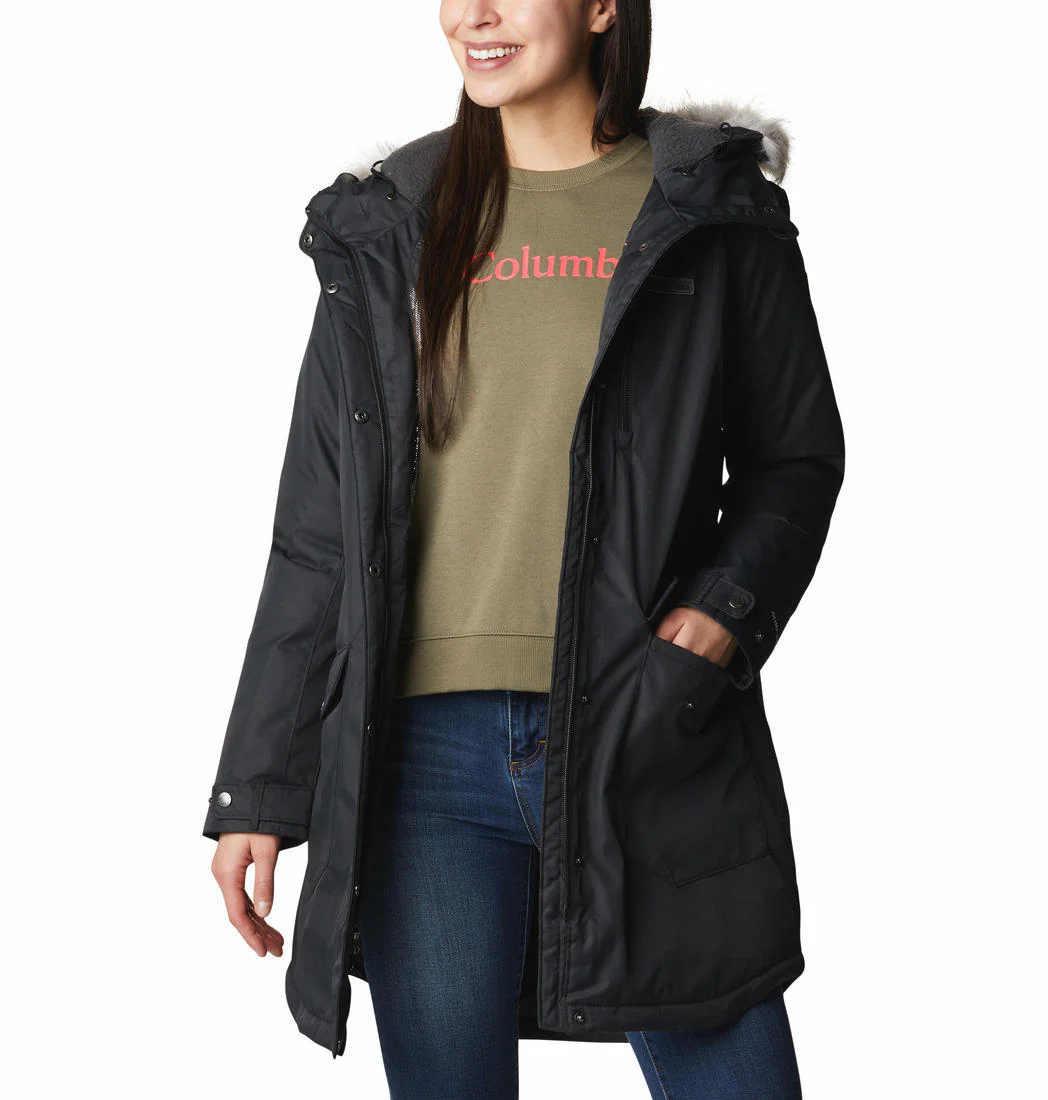 Columbia Women Black Suttle Mountain Long Insulated Jacket - Image 5