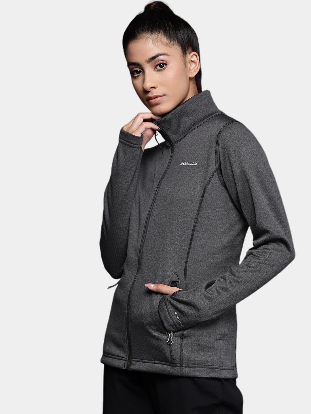 Columbia Women Black W Park View Grid Fleece Full Zip (Sun Protection) - Image 14