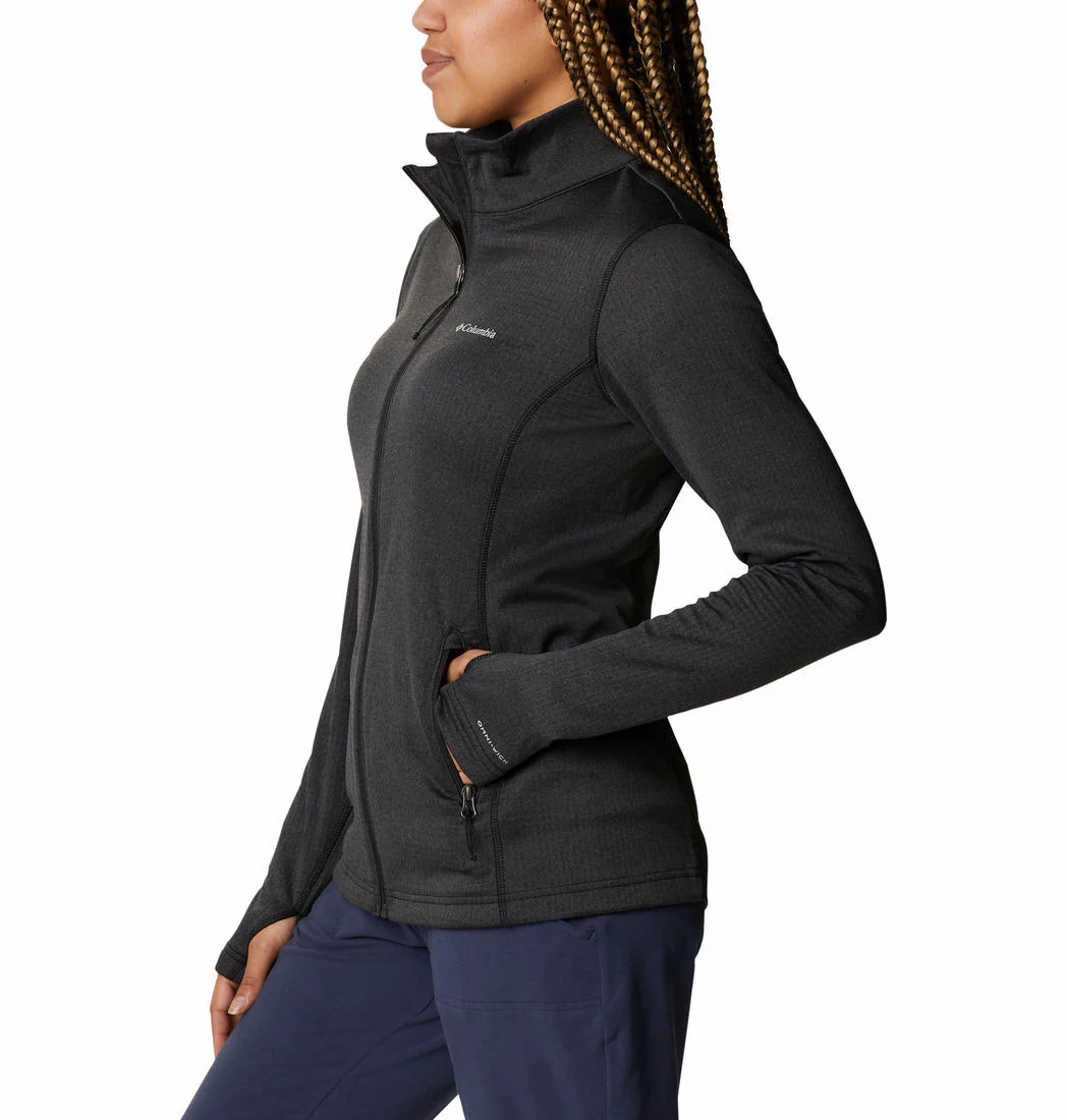 Columbia Women Black W Park View Grid Fleece Full Zip (Sun Protection) - Image 2
