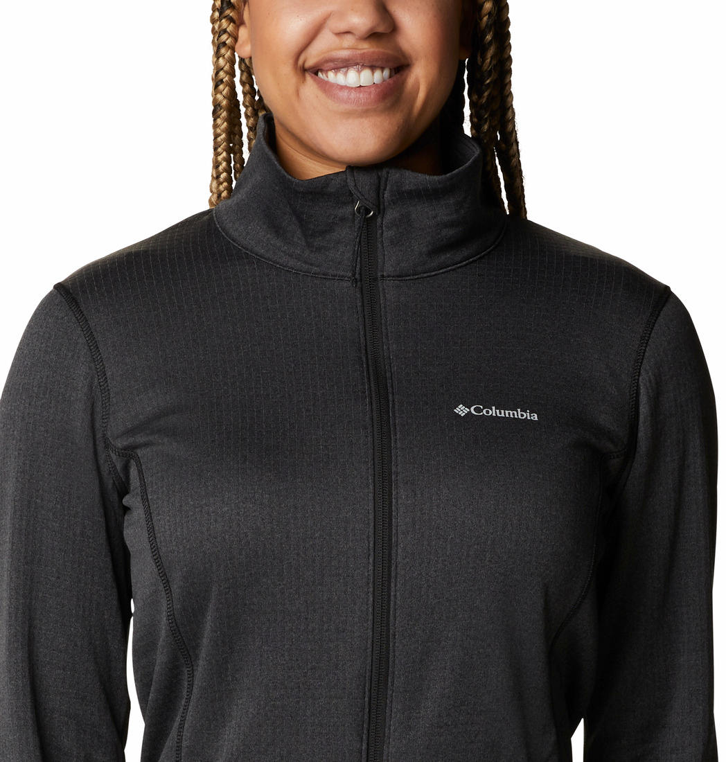 Columbia Women Black W Park View Grid Fleece Full Zip (Sun Protection) - Image 4