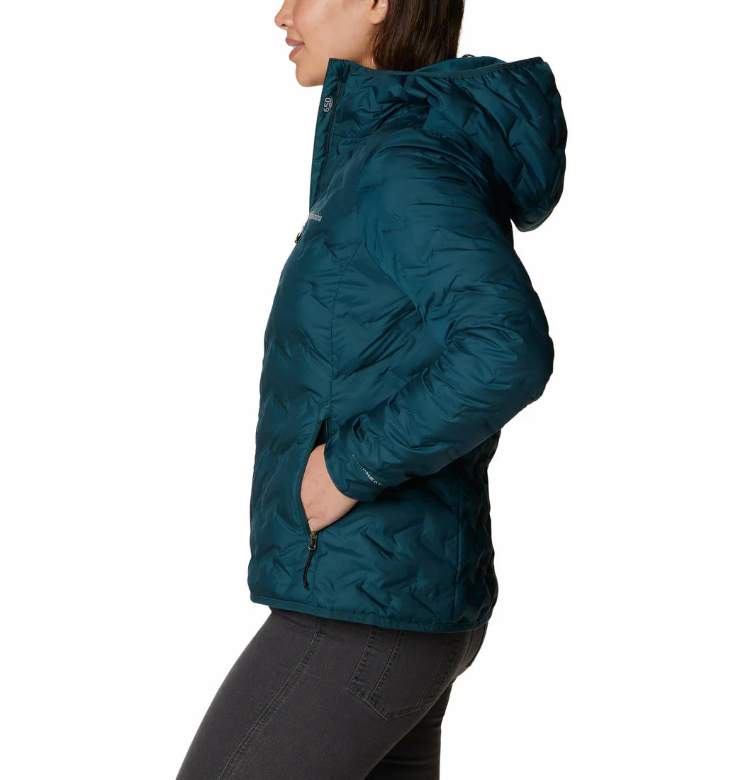 Columbia Women Blue Delta Ridge Down Hooded Jacket - Image 2