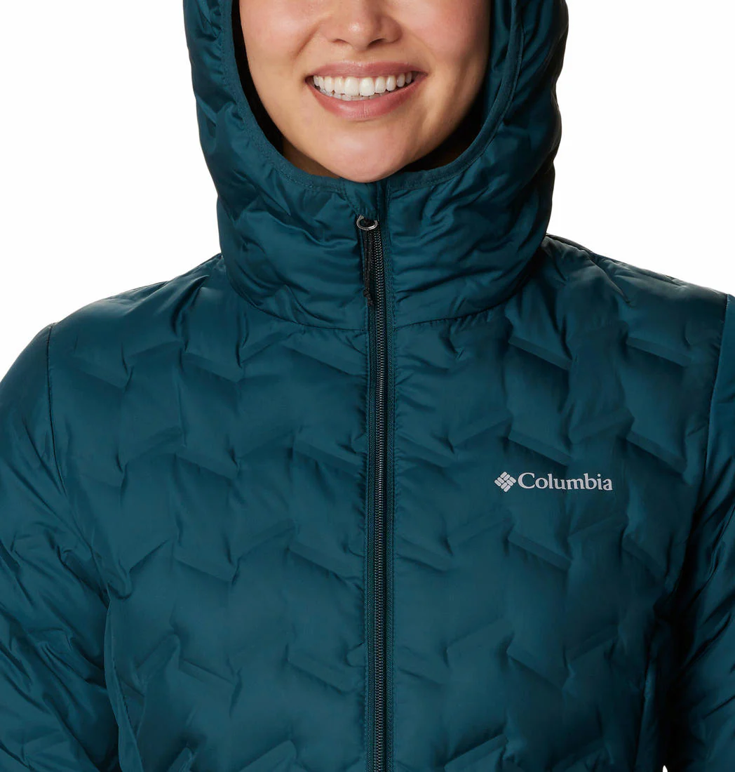 Columbia Women Blue Delta Ridge Down Hooded Jacket - Image 3
